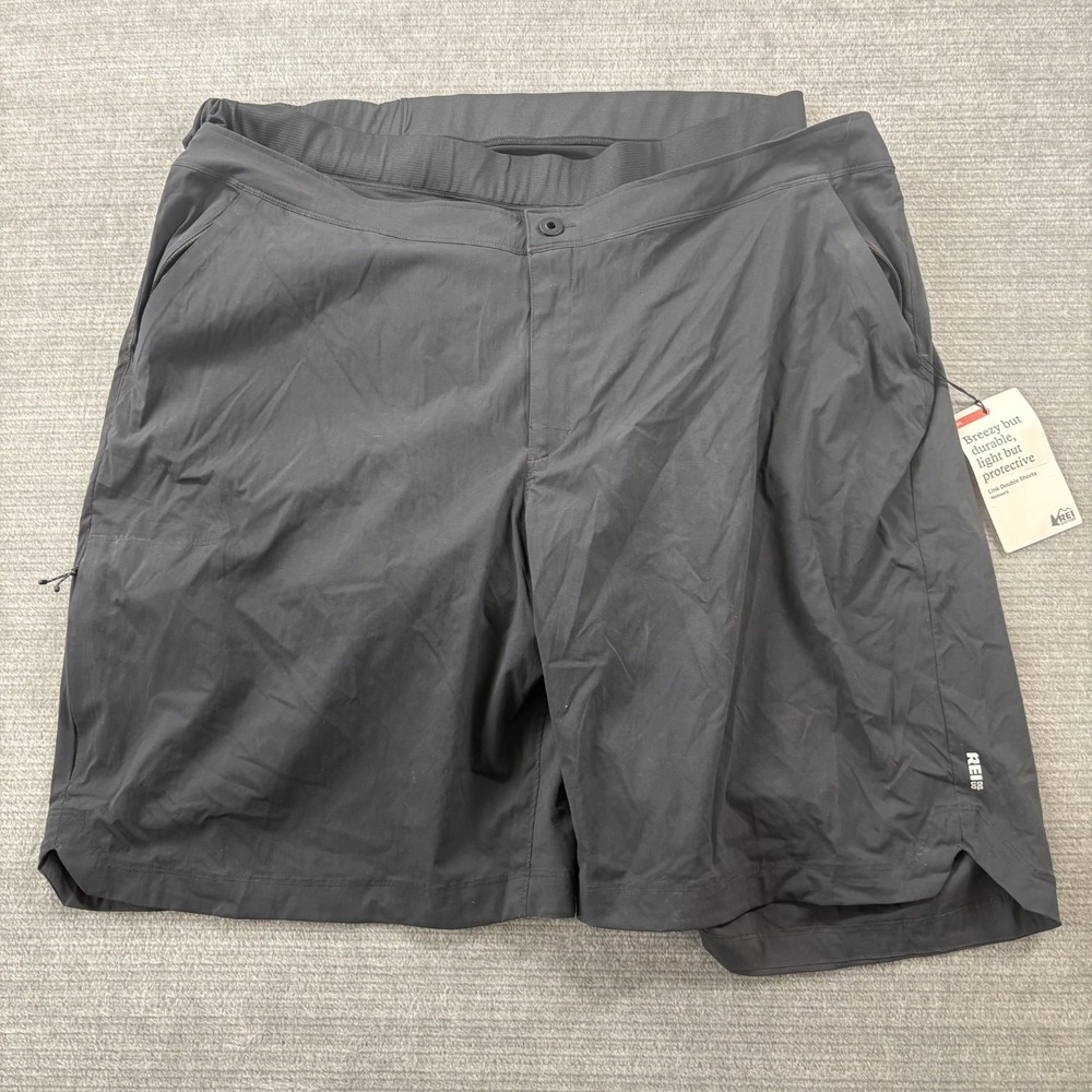 REI CO-OP Link Double Bike Shorts Womens 2X Black Padded 9" Inseam Adjustable